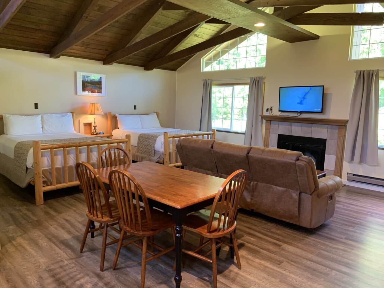 The A-frame living room