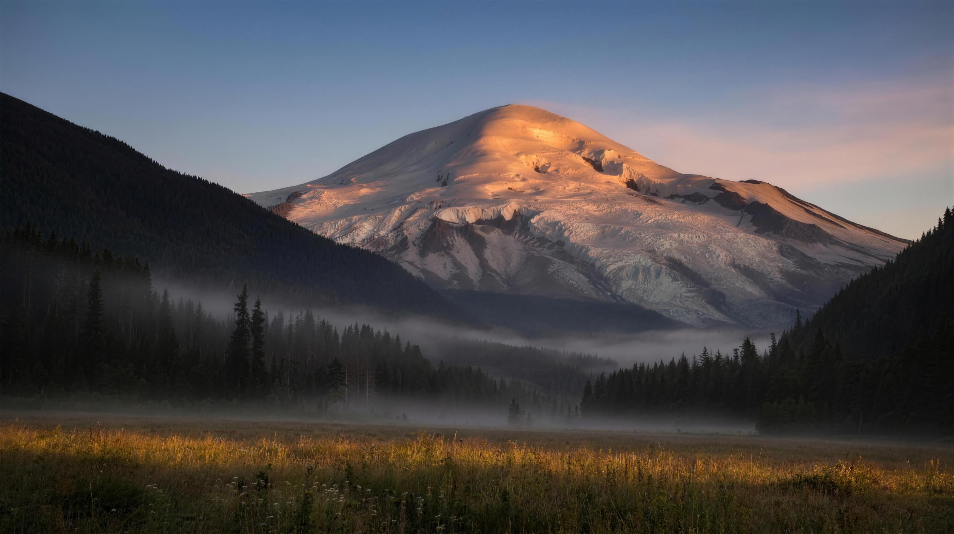 The same valley on a clear summer morning